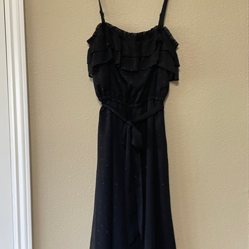 INC International Concepts Black Ruffle Dress - Picture 2 of 6